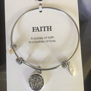 Sterling silver Faith bracelet